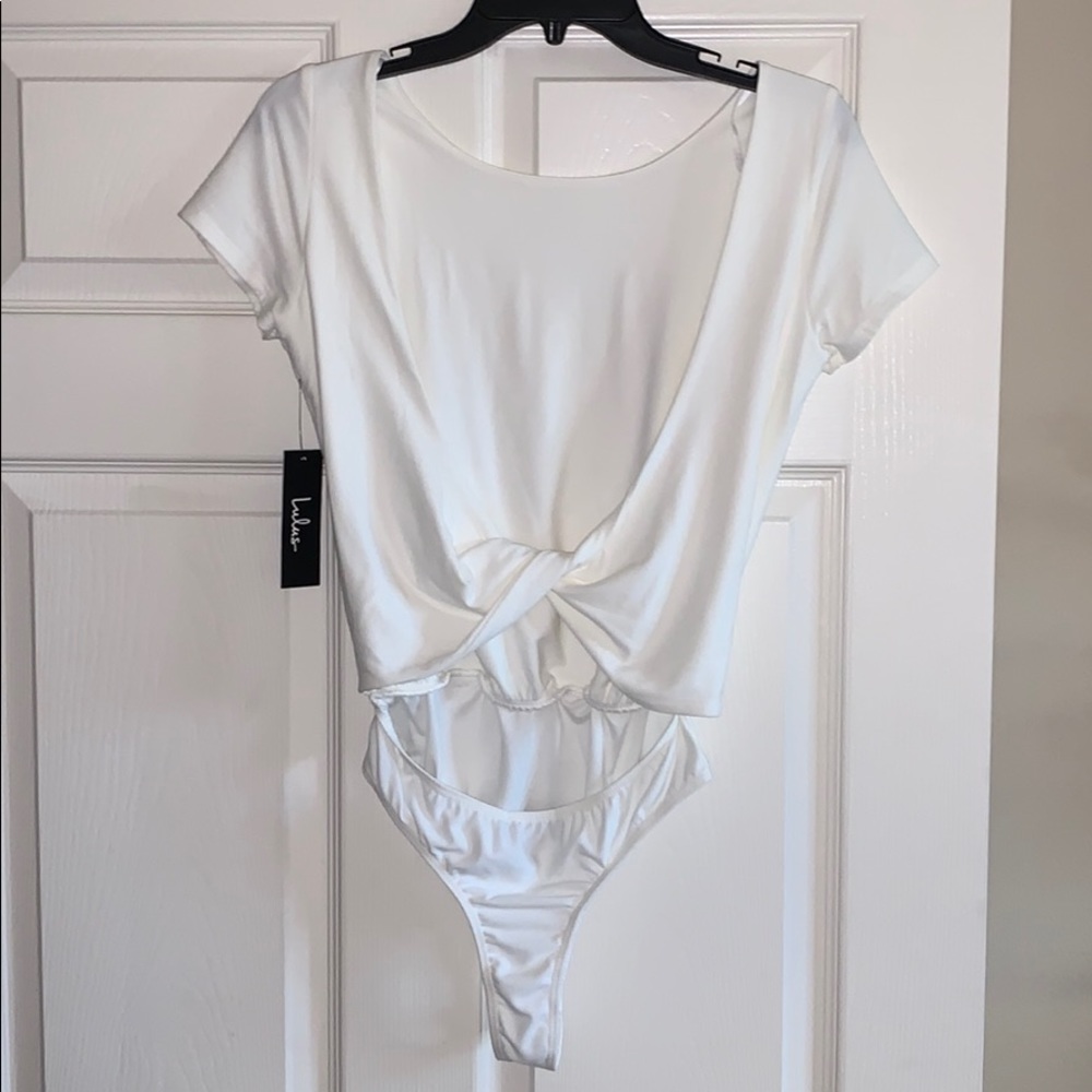 White backless bodysuit